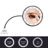 10x Magnifying LED Lighted Makeup Mirror